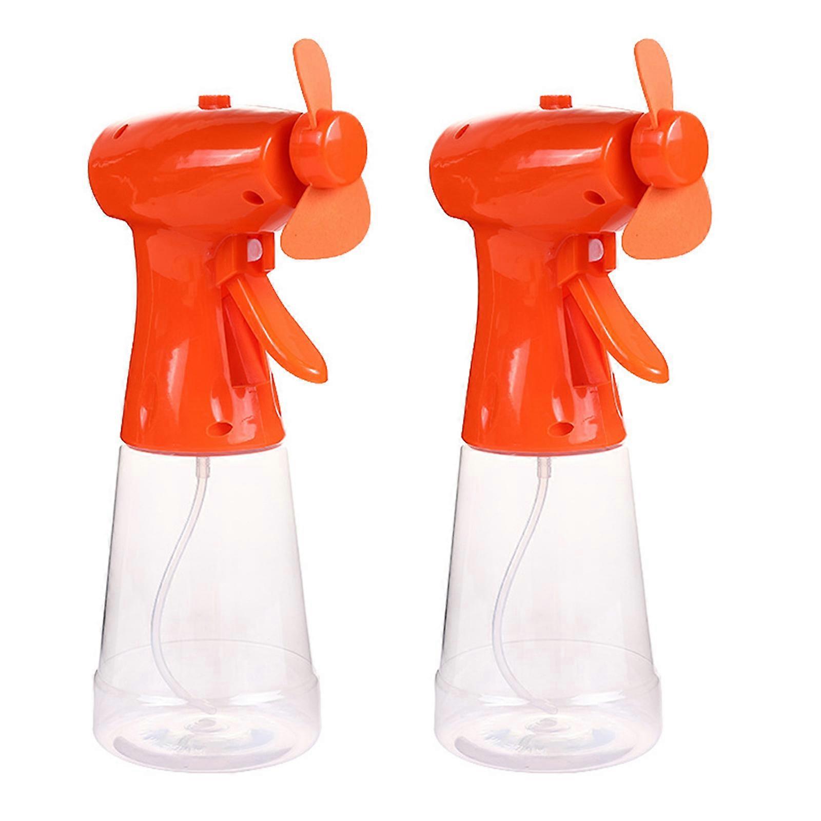 Handheld Cooling Fan Handheld Misting Fan Quiet Operation Portable For Outdoor Indoor Use For Instantly Cooling Relief  Orange