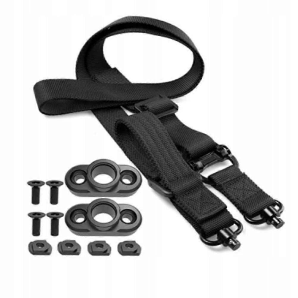 Black Two-point Bungee Gun Carriing Strap