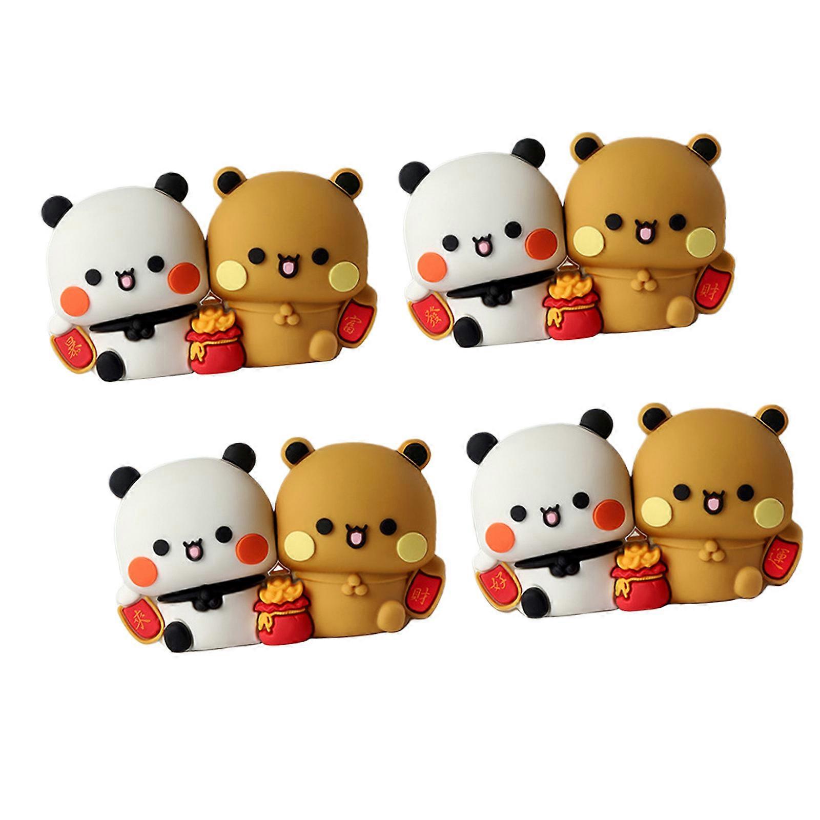 Strong PVC Component Car Interior Ornaments Set Adorable Dashboard Figurines Multiple Styles for Vehicle Decoration Multicolor