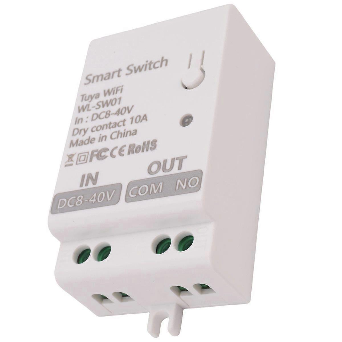 Tuya Smart WiFi Dry Contact Switch Module 10A Home Universal DIY Breaker Relay Work with Life Alexa DC 8-40V