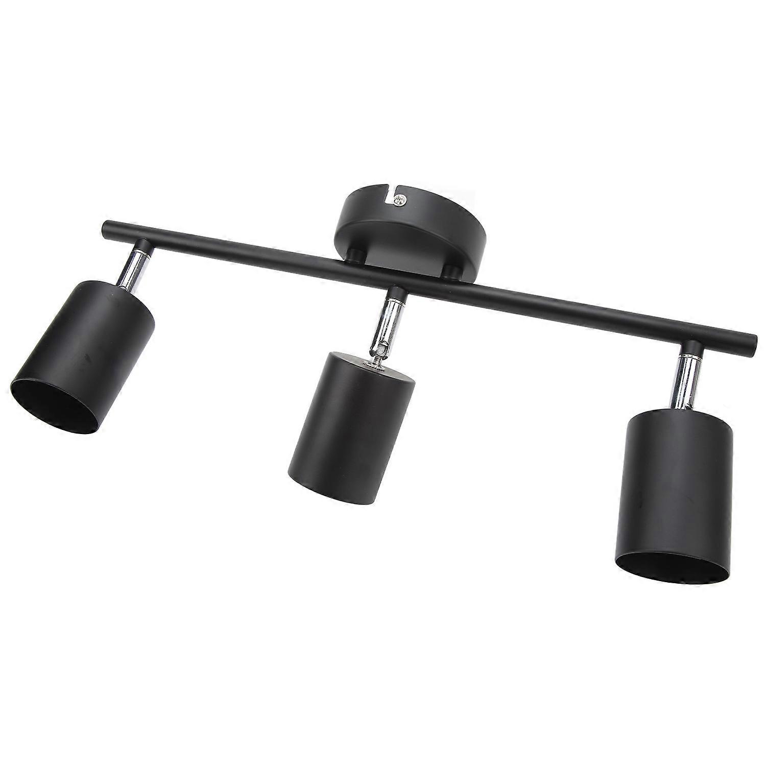 LED Track Light Kit 3 Heads 15.9in Arm 90 Degrees Rotatable Matte Black 3 Light Track Lighting Kit f