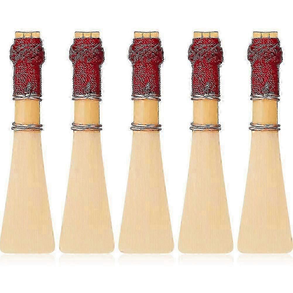 5 قطع من قصبة الباسون مع حافظة واقية واحدة لقصب الباسون، قصبة الباسون متوسطة النعومة، حافظة قصبة الباسون H