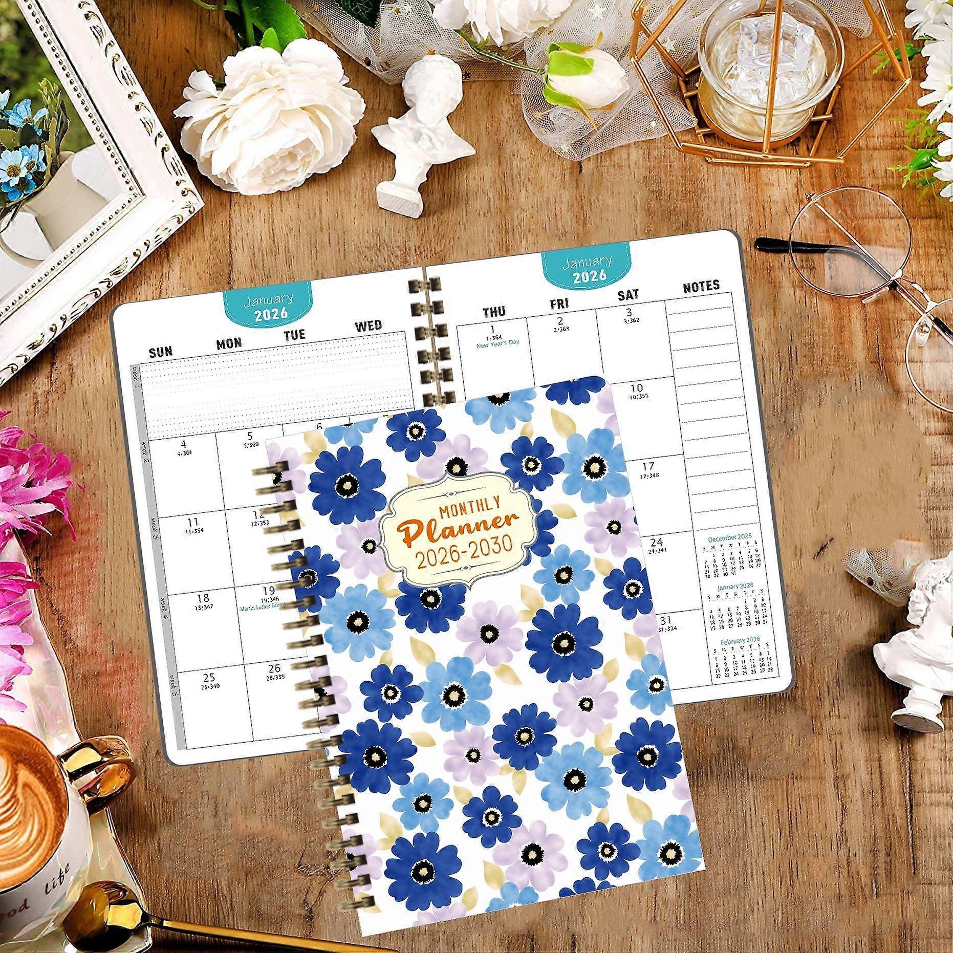 2026 A5 Spiral Planner, Daily Diary & Notebook for Schedule and Goal Planning