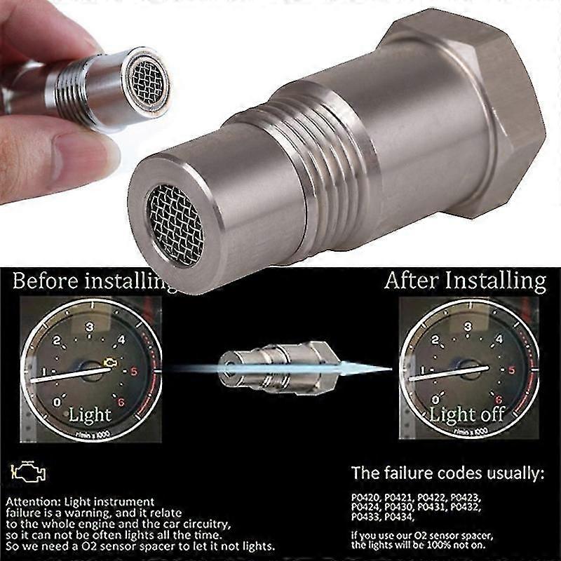 O2 Sensor Adapter M18x1.5 for Car CEL Fix Check Engine Light Eliminator