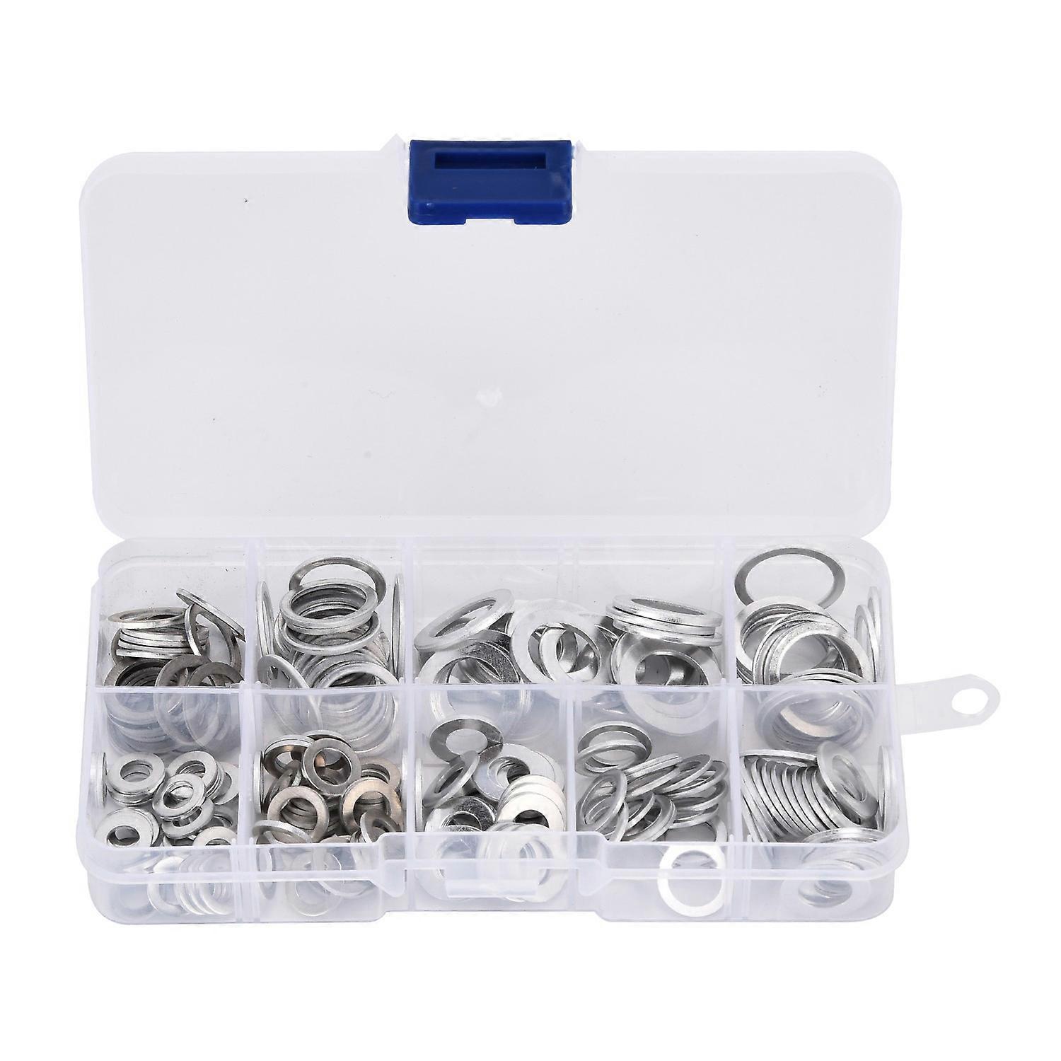 200Pcs Flat Washer Aluminum High Temperature Resistant Accessory Set Kit for Maintenance