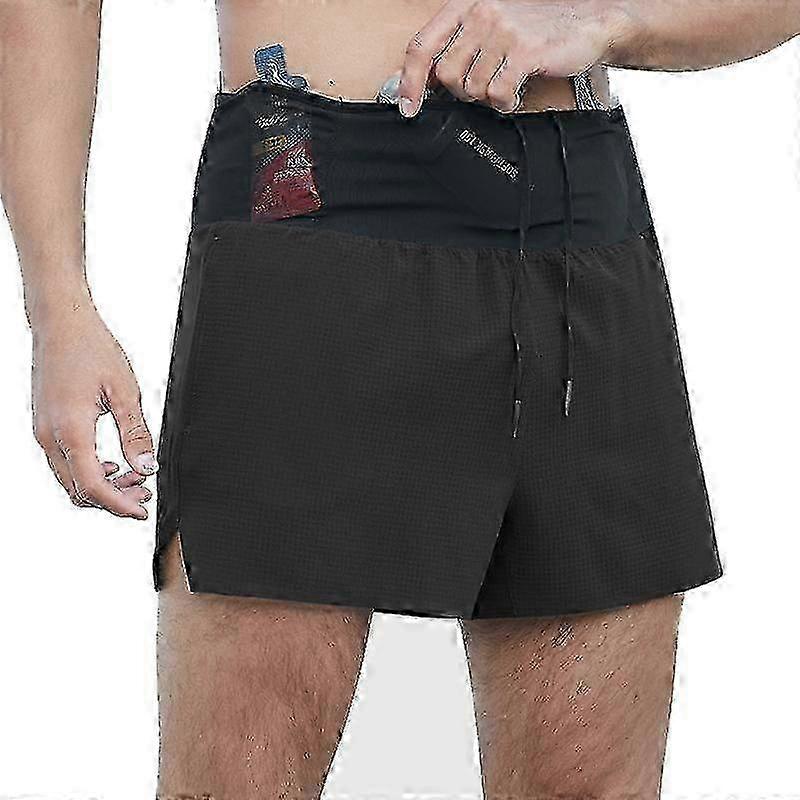 Running shorts for men 2 in 1 quick dry workout with waist pouch