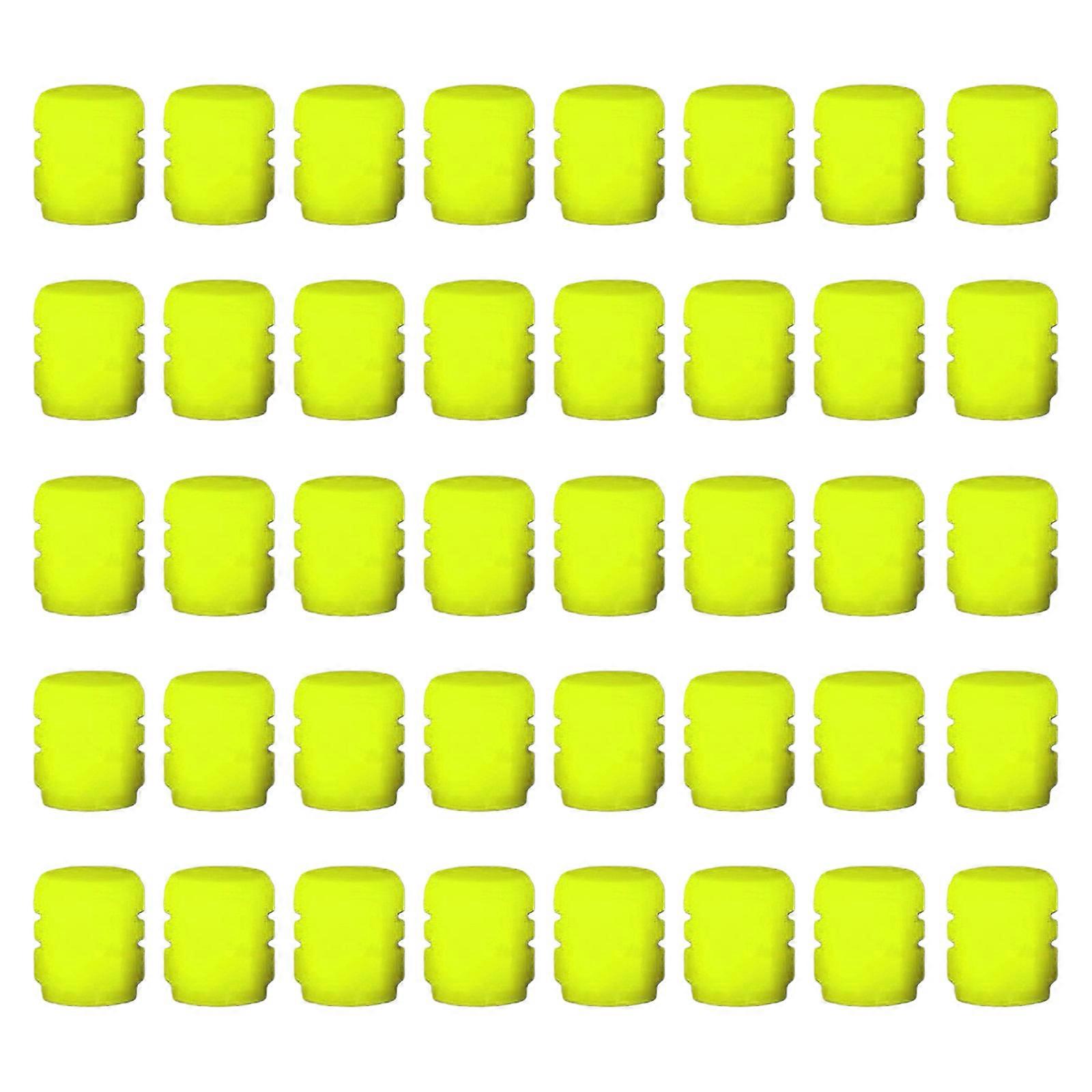 Quick Assembly Glowing Releasing Tire Valves Stem Cap Guards For Improved Sight In faint Conditions Works With Most Automobiles  Yellow