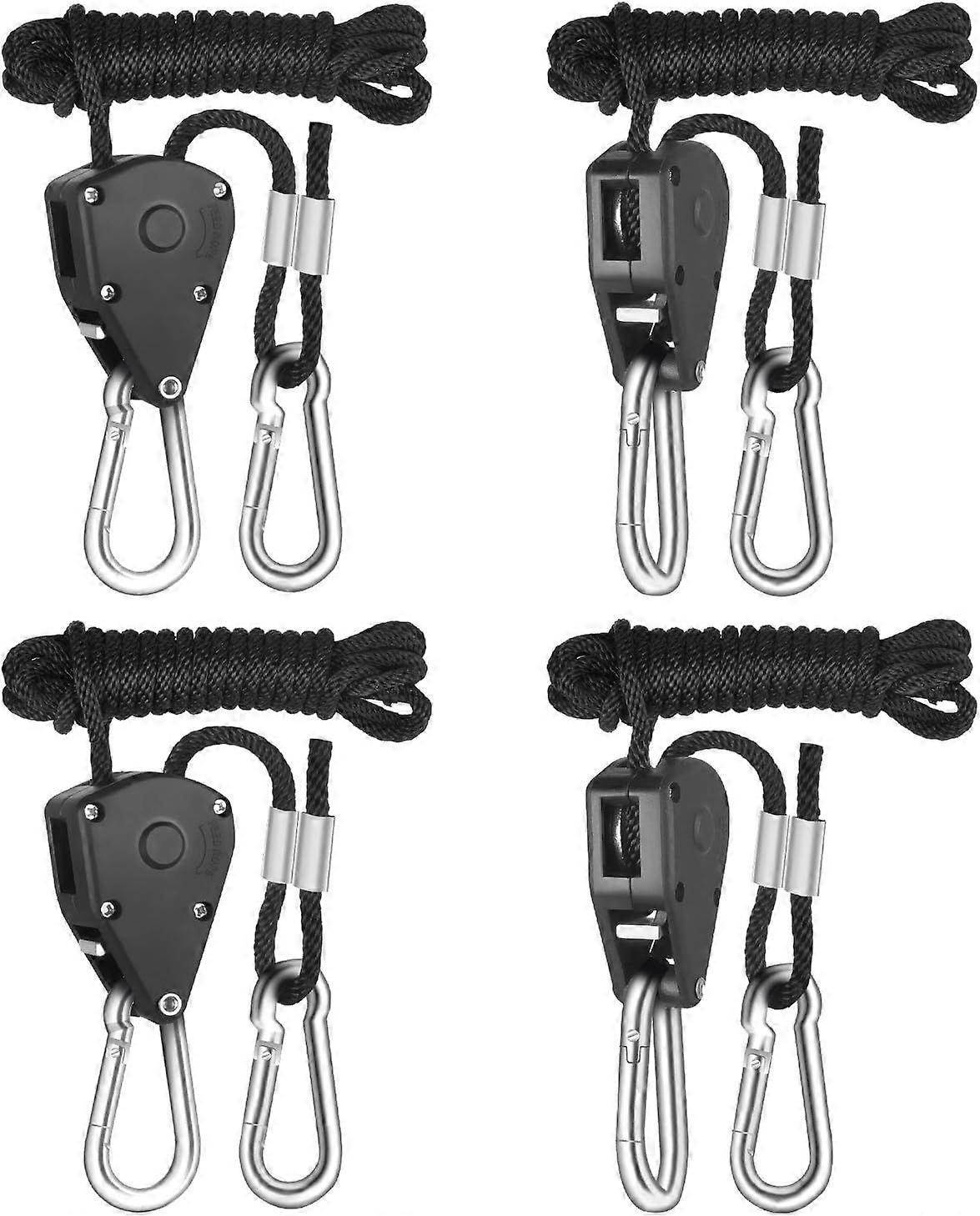 pairs of heavy-duty, adjustable, reinforced 1/8-inch rope hooks