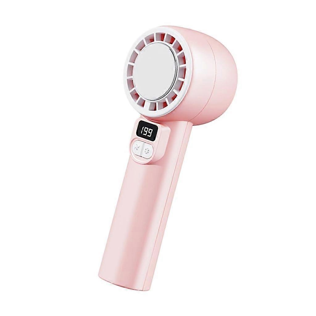 Portable Handheld Fan USB Rechargeable with 100 Speed Cooling for Travel and Outdoor Use Rose