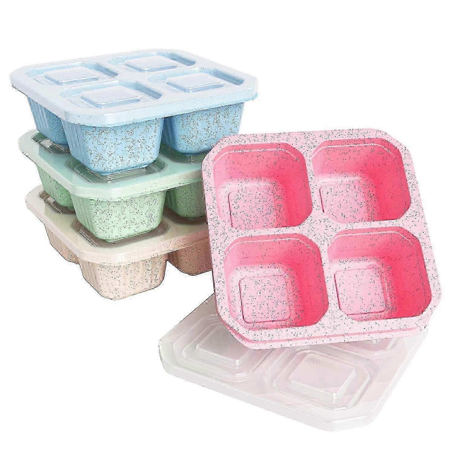 x 4 Pack Reusable Snack Containers for Work