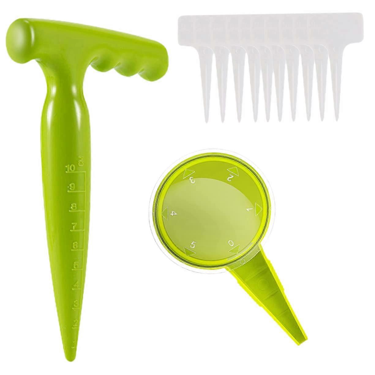 Garden Planter Tool Set with Ergonomic Grip and Adjustable Seed Sower for Greenhouse and Outdoor