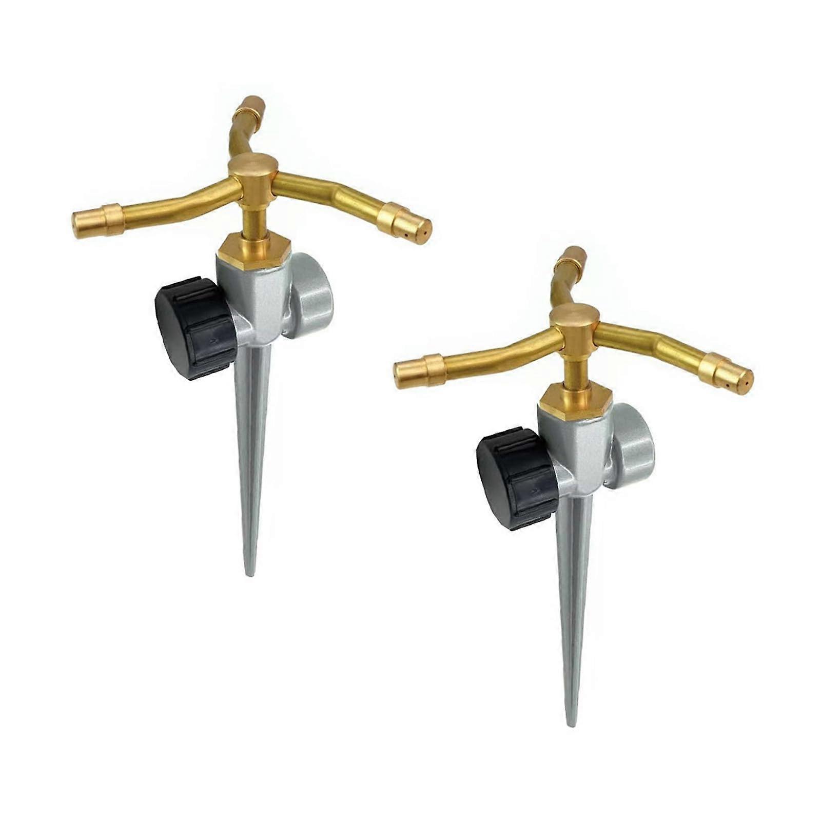 Garden Sprinkler 360° Automatic Rotating 3 Arm Brass Nozzle for Lawn Irrigation and Wide Coverage