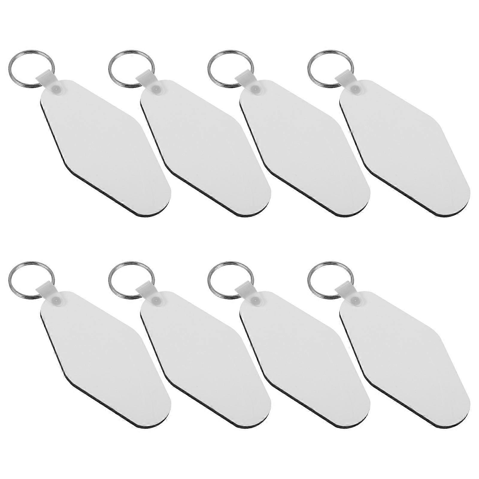 Sublimation Pendant Blanks Keychains 8Pcs For DIY Handmade Crafts Suitable For Festivals And Birthdays Featuring Simple Design