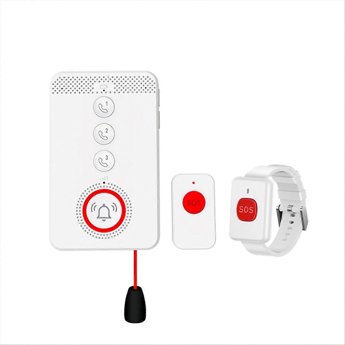 Emergency Alarm System 4G 433MHZ SOS Two-Way Intercom Call One-Button Rescue Host for Elderly Emergency Help EU Plug