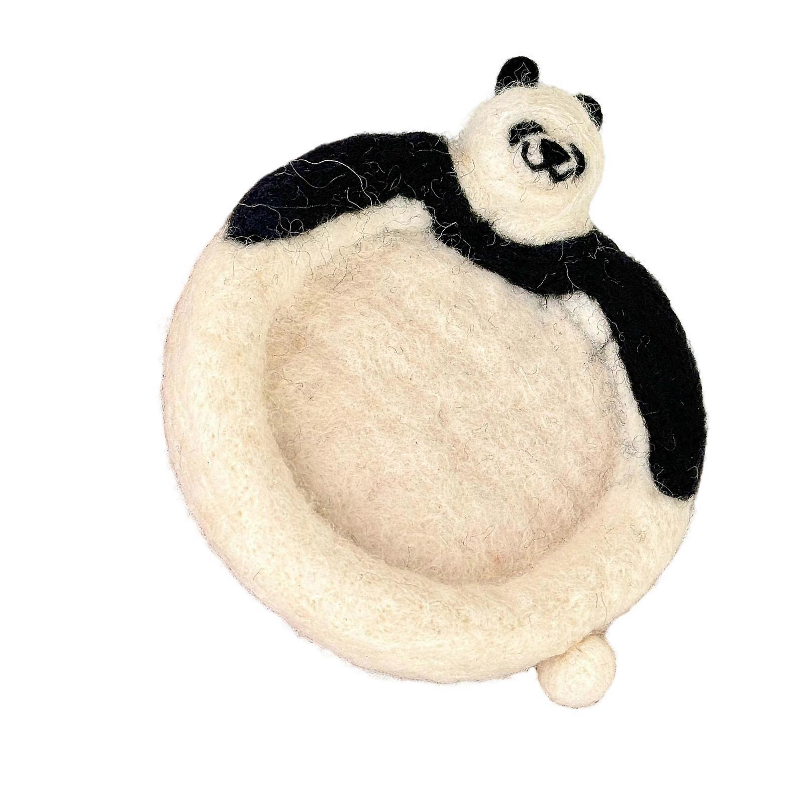 Multi Purpose Animal Themed Wool Felt Coaster Handmade Dinning Table Mat for Kitchen Use Decorative Item Multicolor