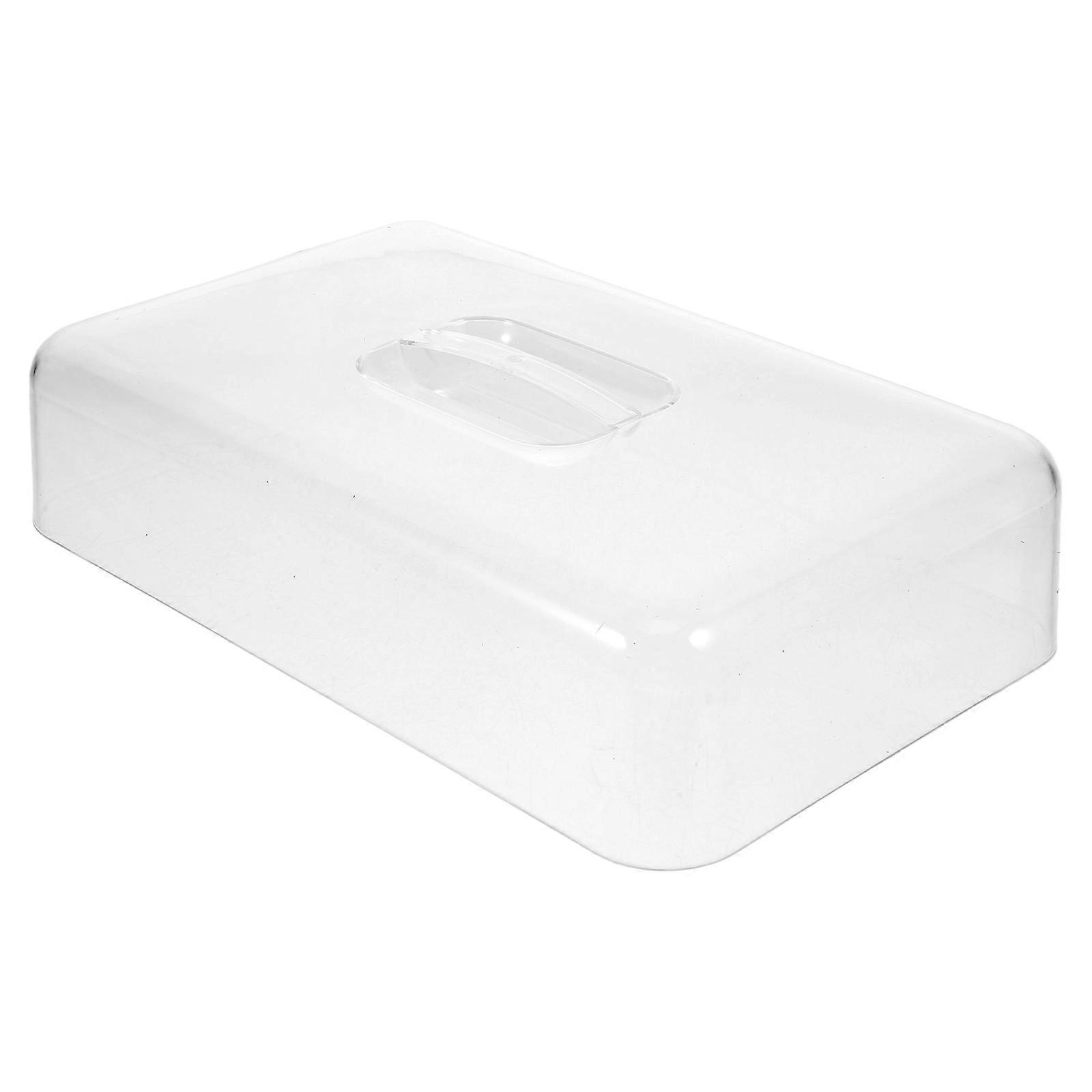 Transparent Food Cover Rectangular Acrylic Dome Cover for Kitchen Use