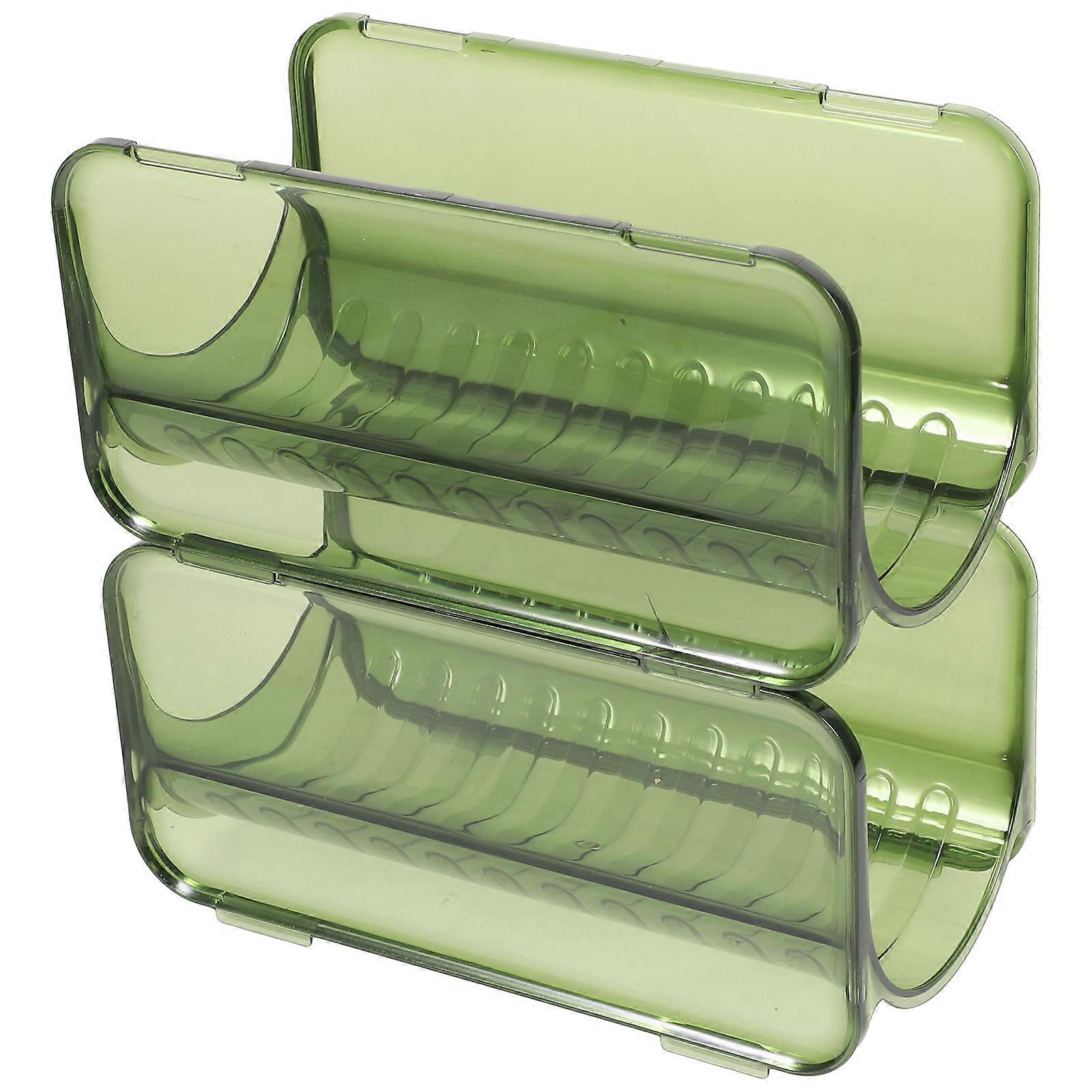 Green Stackable Plastic Water Bottle Organizer for Kitchen Cabinet 10Pcs