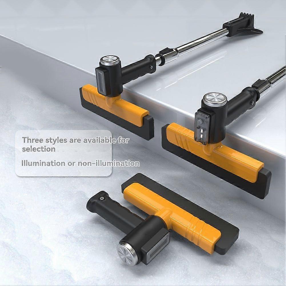 Ice Scraper and Snow Brush for Car Windshield with LED Lighting ,Extendable Car Snow Scraper, 360° Pivoting Brush Head