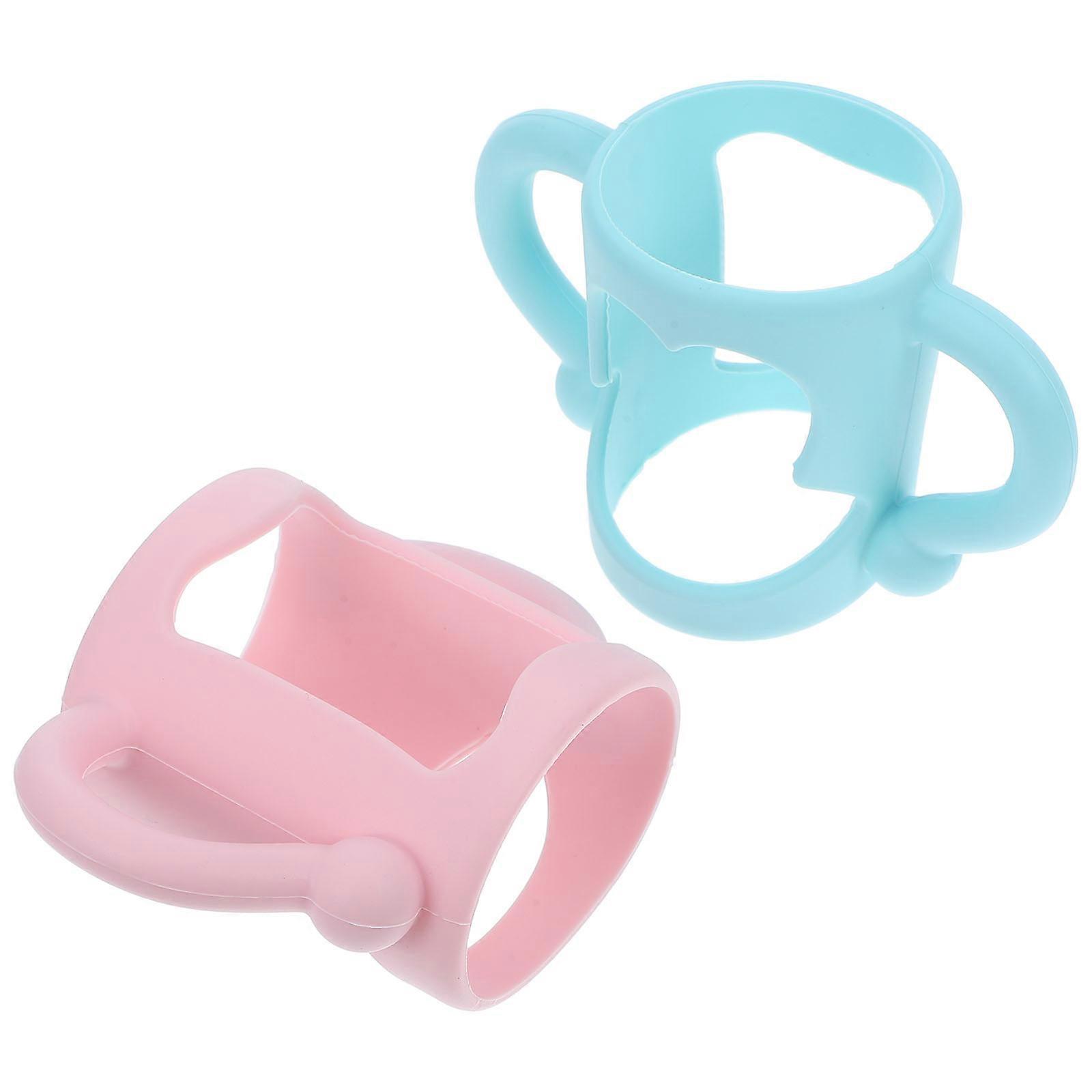 Silicone Baby Bottle Handle for Comfortable Feeding Grip 2Pcs Set