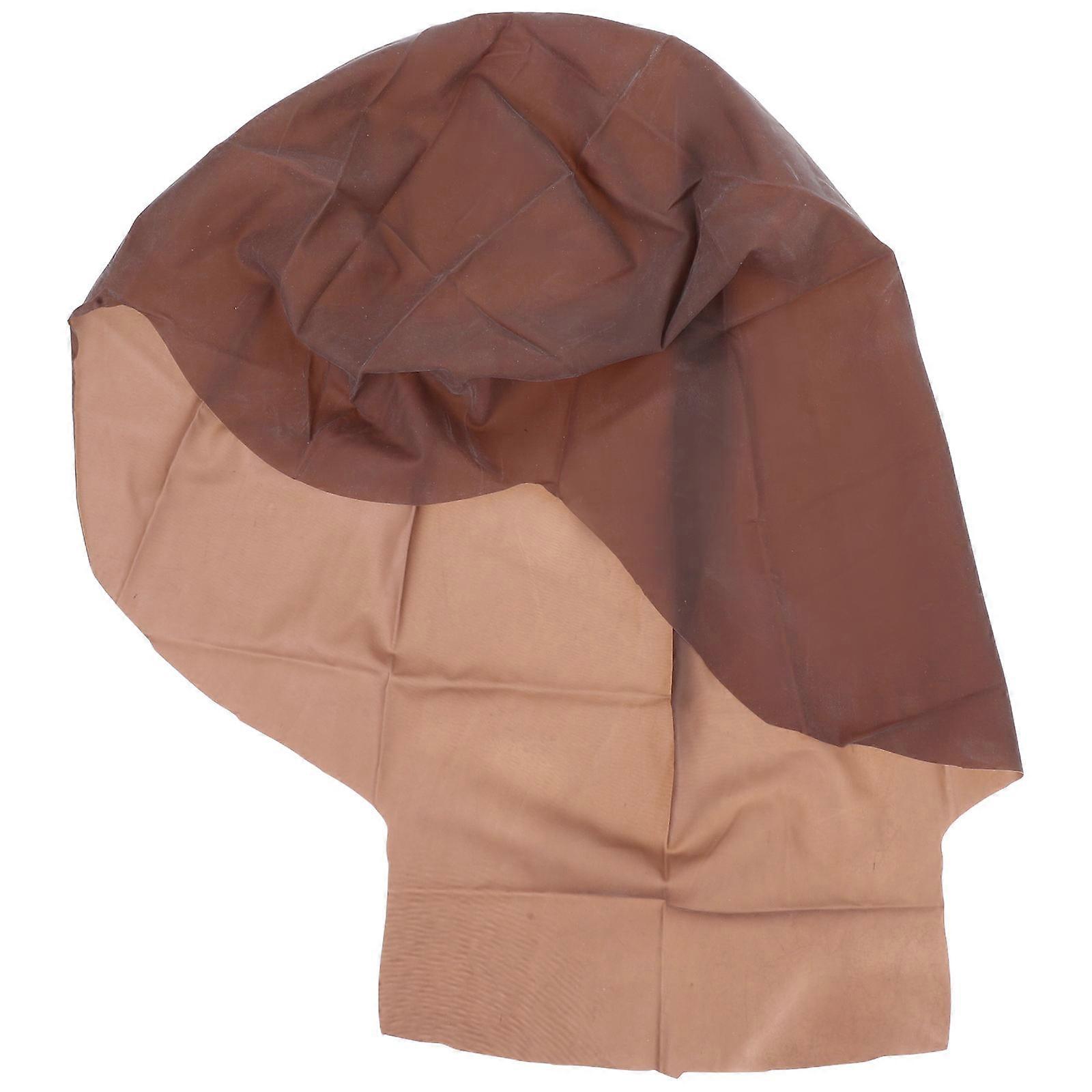 Brown Latex Bald Cap for Cosplay Use Versatile Makeup Bald Head Cap for Adults