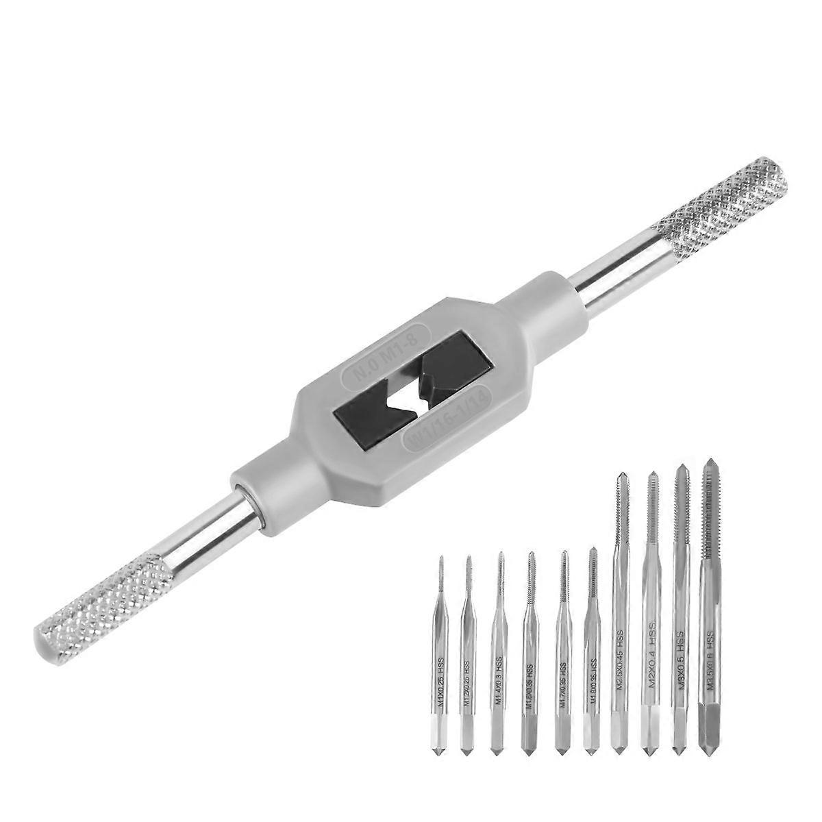 10Pcs Micro-Taps Bit Small Hand Screw Thread Taps M1-M3.5 HSS