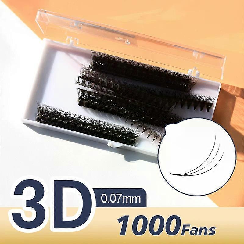 1000 Fans 3D -14D Premade Volume Lash Extension Fans Thin Pointy Base Sharp Slim Narrow Stem Russia Volume Eyelash Extension Fan