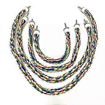 Perroquet oiseau Jouets Debout Corde De Coton Coloré Jouet Mâcher Perches Pour Oiseau Balançoire Harnais Cage Jouet Pour Animaux De Compagnie Perroquet Jouets D’escalade