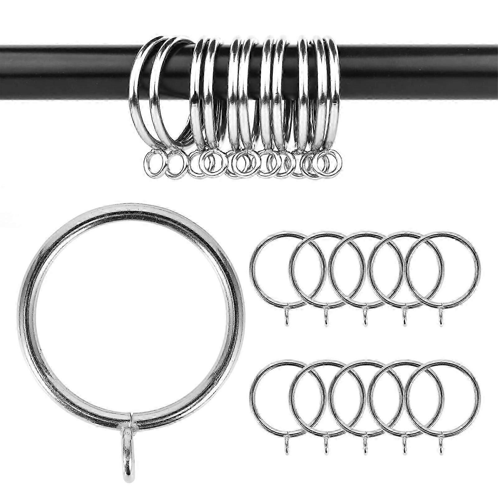 50pcs Curtain Accessories Roman Ring Hooks 38mm Silver