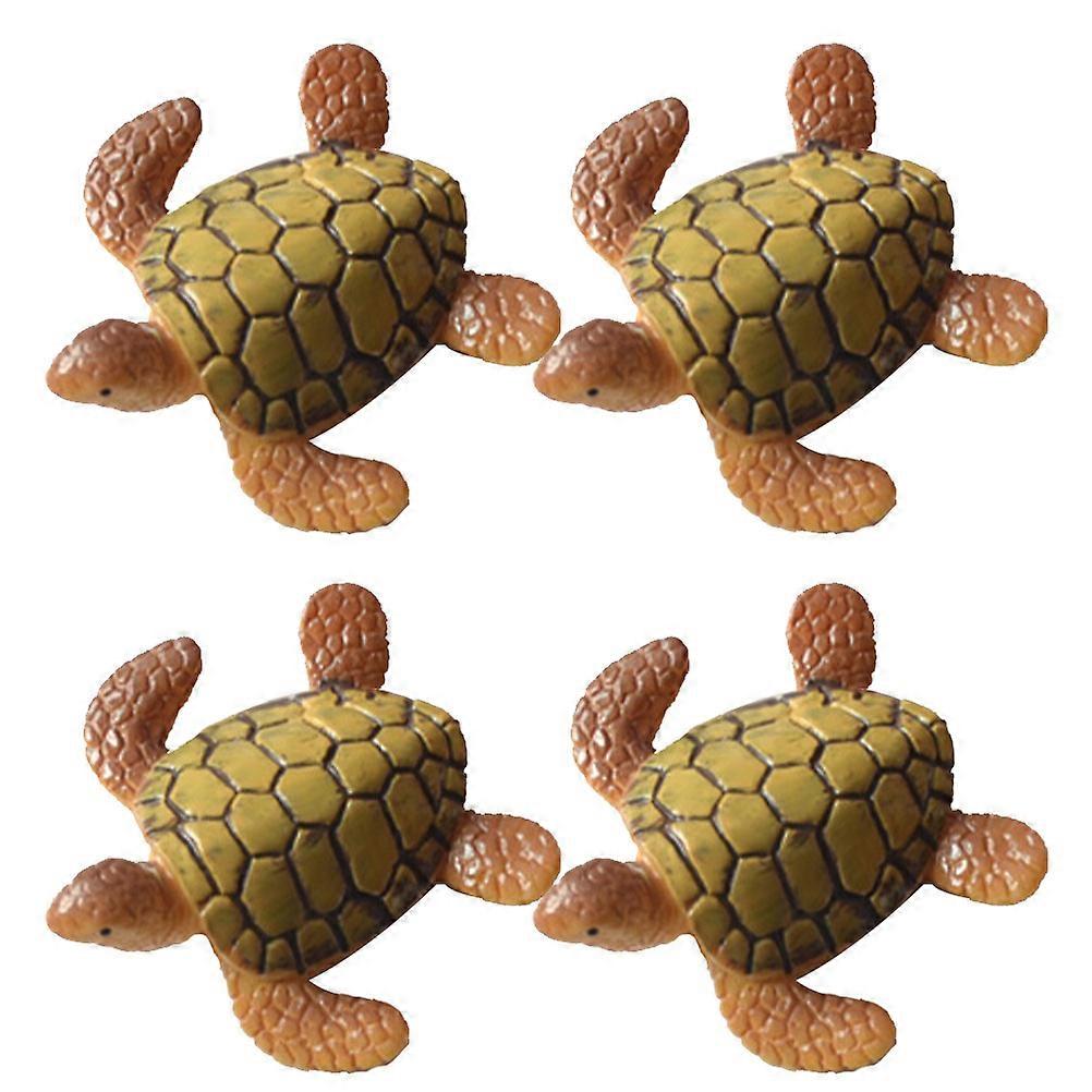 Micro Landscape Ornament Turtle Decor for Aquarium with 8Pcs Moss Set