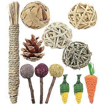Ensemble de 60 jouets à mâcher pour lapins et petits animaux
