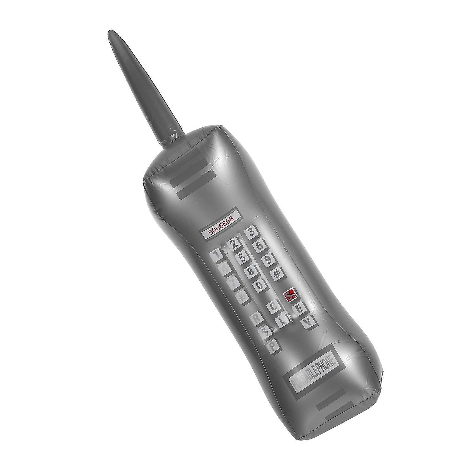 Silver Inflatable Mobile Phone Toy for DIY Featuring Retro Design