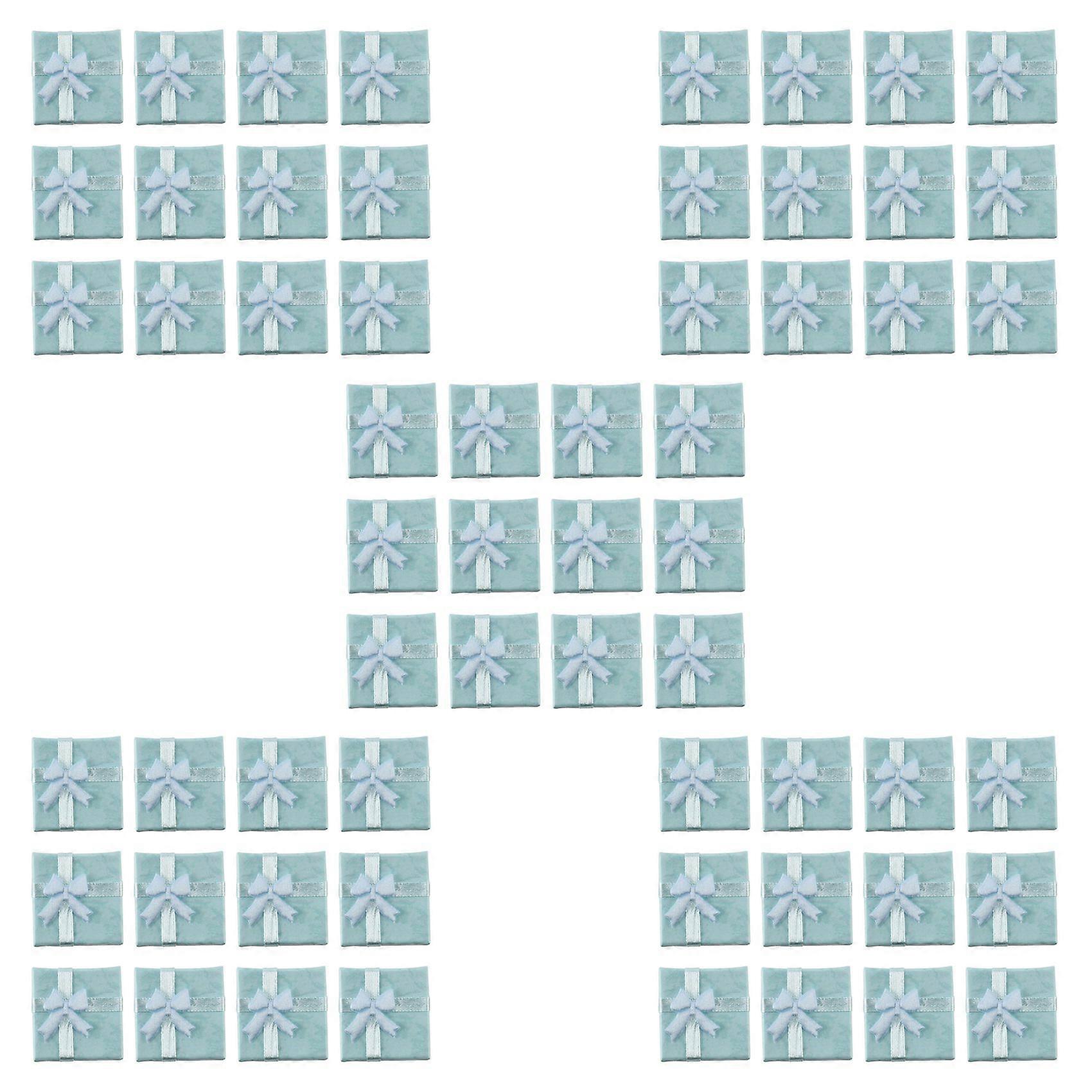 60Pcs BlueJewelry Ring Earrings Bangle Gift Boxes Cutely Small Gift Box