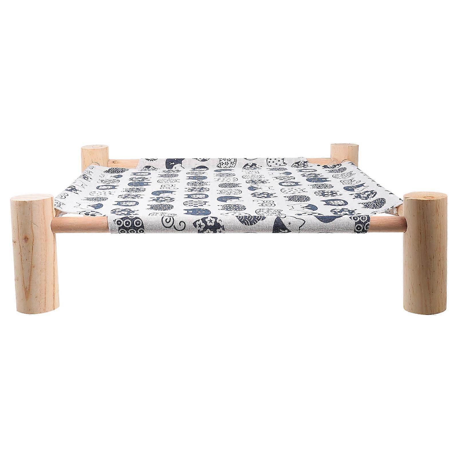 Breathable Elevated Cat Bed for Indoor Use with Cozy White Design and 1Pack Durable Structure