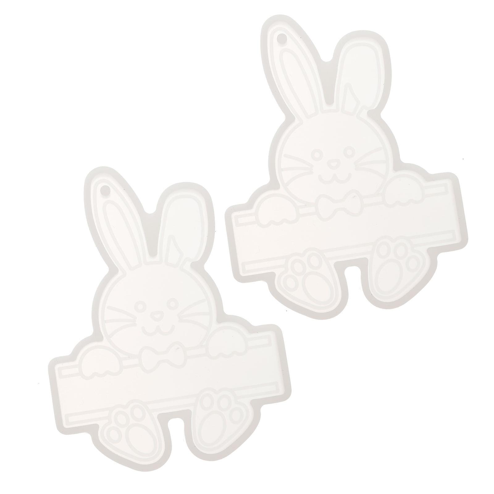 Epoxy Resin Mold for Keychains 2Pcs Silicone Silicone Mold