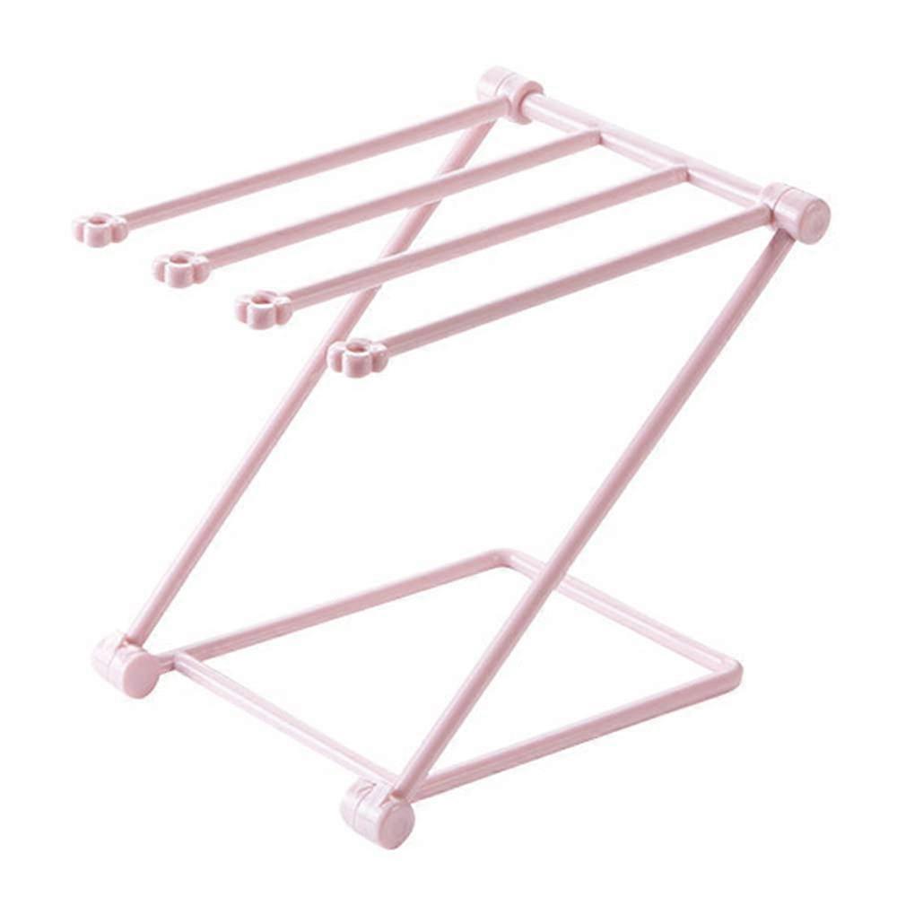 Standing Towel Rack with Foldable SpaceSaving Design for Kitchen and Bathroom Cup Holder