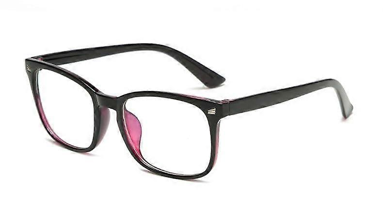 Blue Light Blocking Reading Glasses +300 Purple TR Frame Anti Eye Strain Computer Glasses