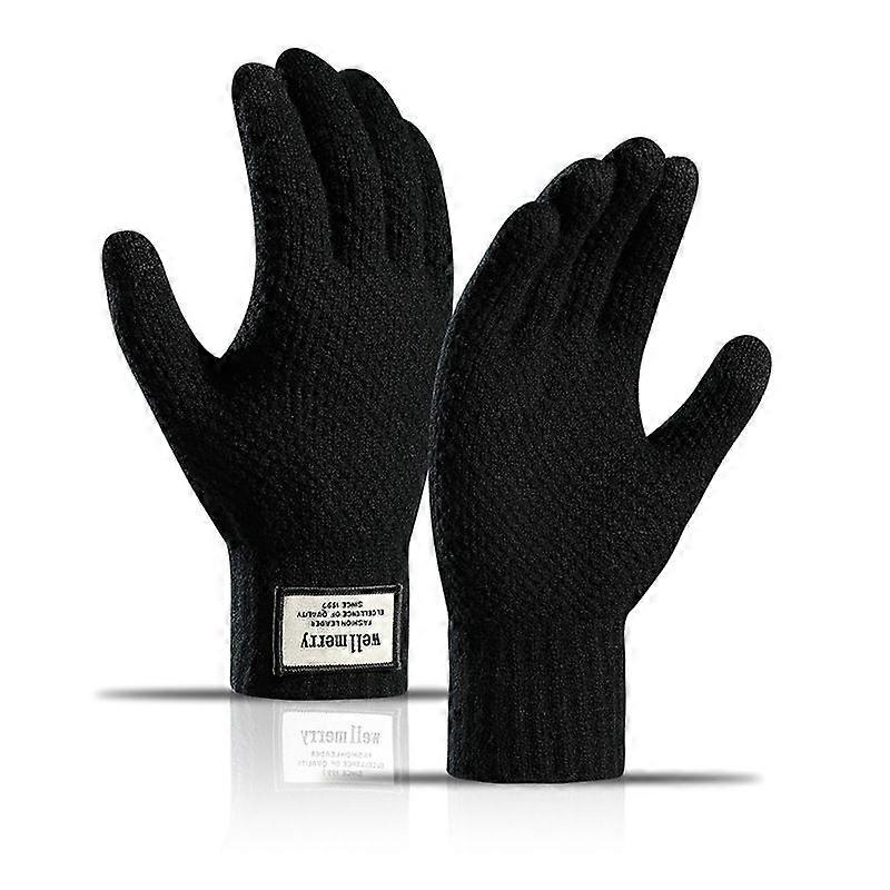 Winter Thicken Warm Wool Knitted Gloves