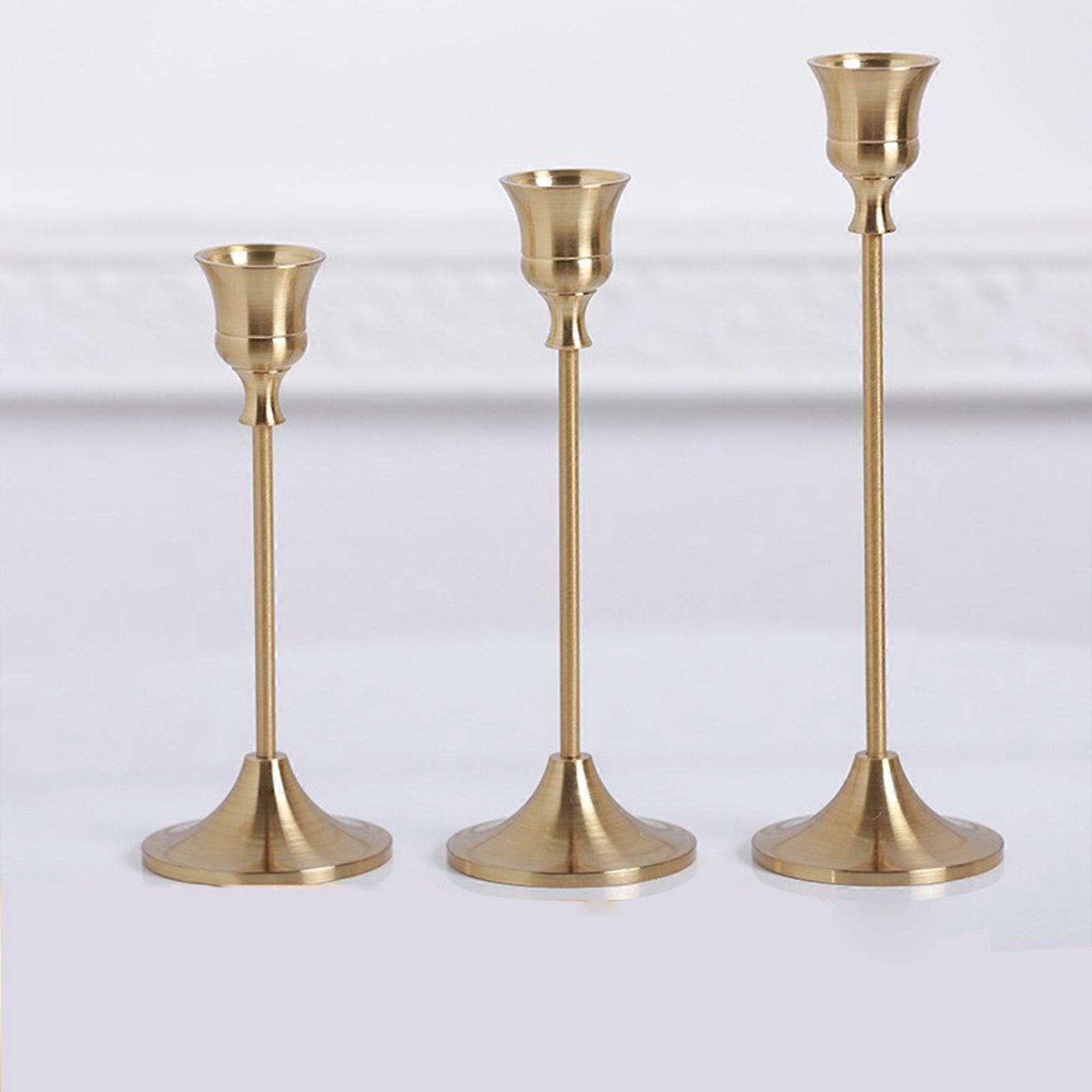 Candlestick Cone Candlestick Gold Candlestick Set 3 Candlestick Candlestick Set