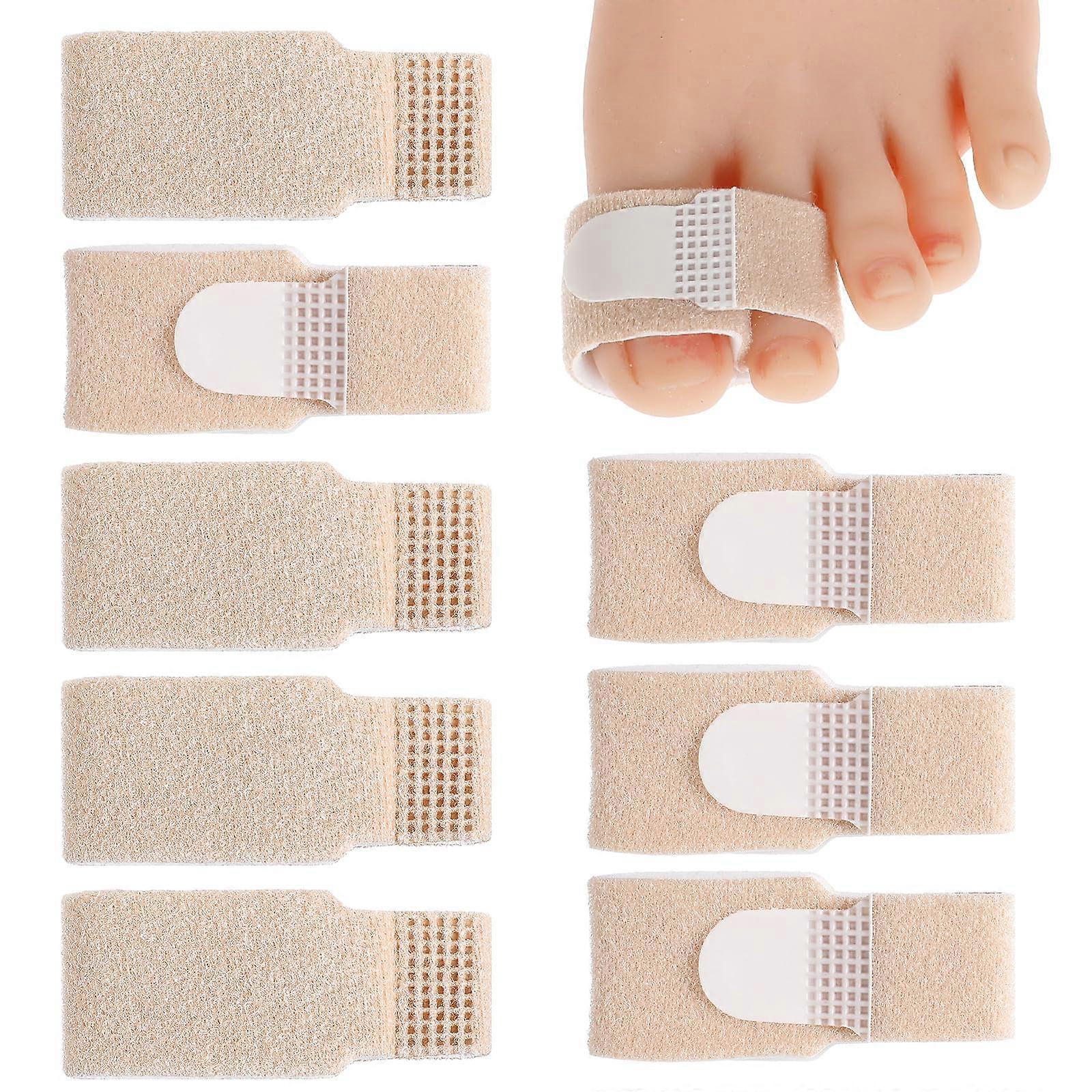 Hammer Toe Corrector 12 Pack Adjustable Toe Separator Wraps for Pain Relief and Toe Alignment