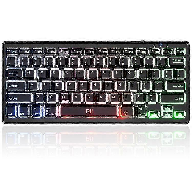 2025 RII RT910 Wireless Bluetooth 4.0 RGB LED Backlit Keyboard for iOS Android MacBook