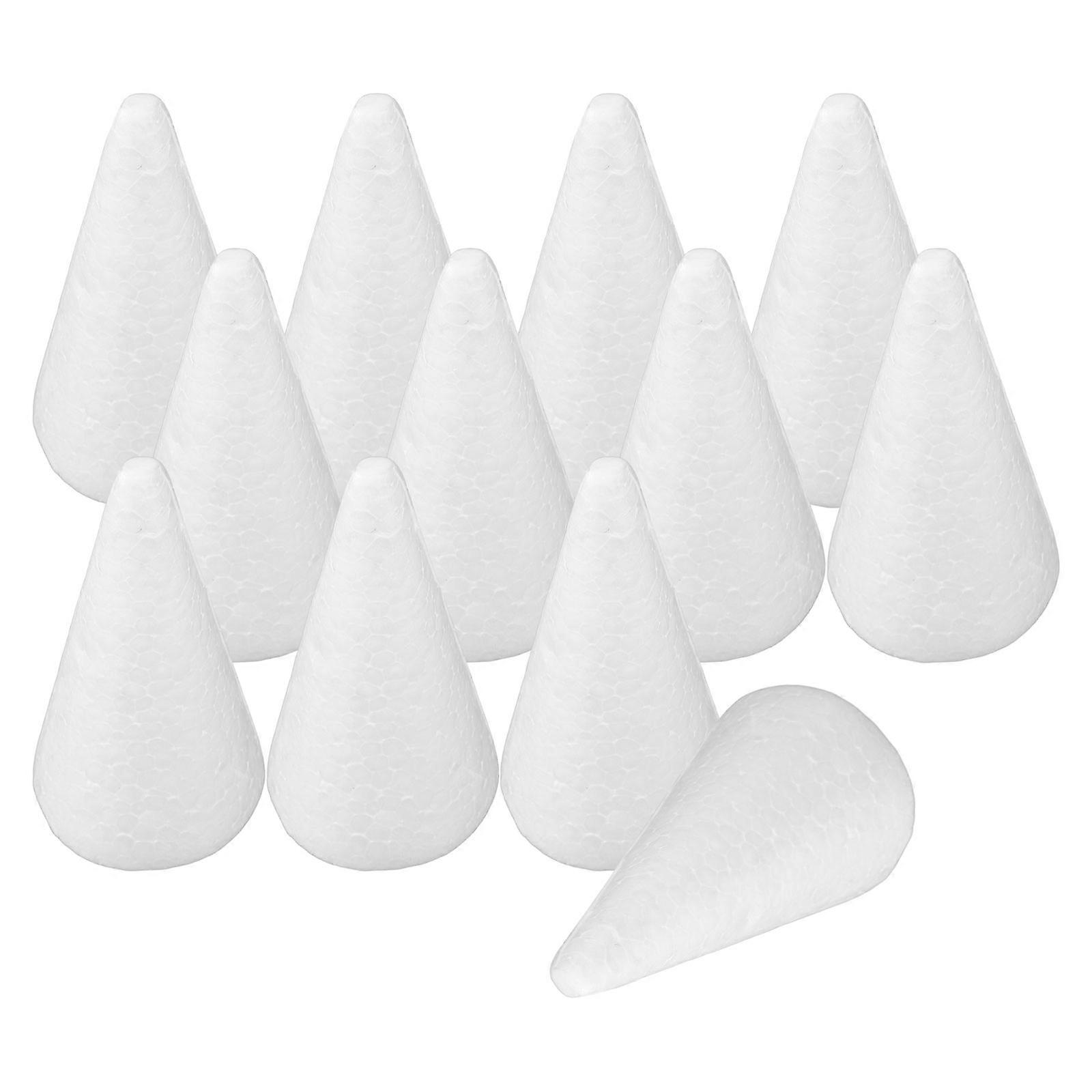 Children Cone Craft Polystyrene White Educational Toy Imagination Stimulator 12Pcs