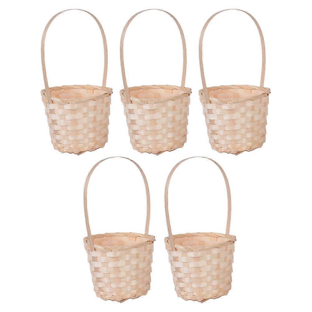 Storage Basket Bamboo Weaving Flower Container for Household Use 15Pcs