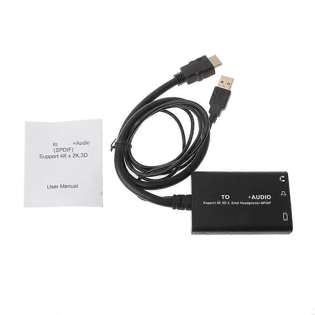 HDMI-compatible To HDMI+Audio Extractor 4K 3D Adapter Splitter Cable For PC
