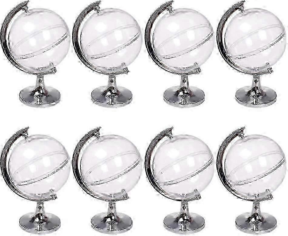 Mini Wedding Party Plastic Round Gift Candy Box (Silver) 12 Pieces