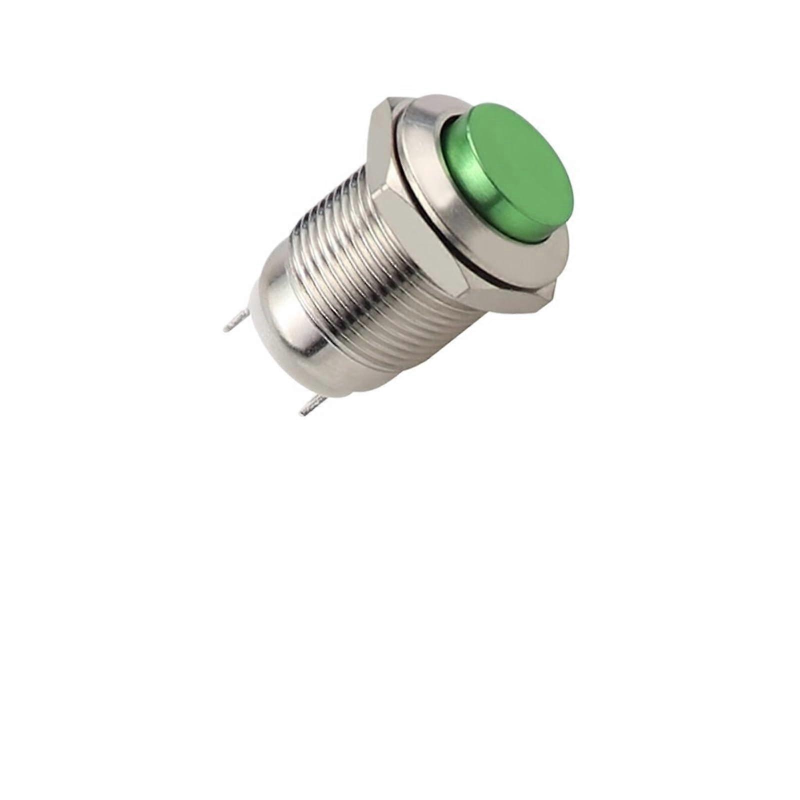 12mm Green Momentary Push Button Switch 250V  Round for Electronics Projects