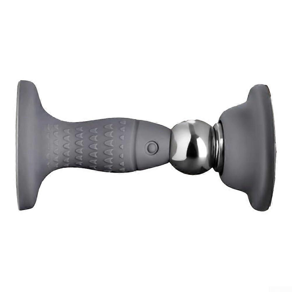 Magnetic Door Stopper with Suction Cup Base, Windproof Floor Holder, Adjustable Height, Black Grey