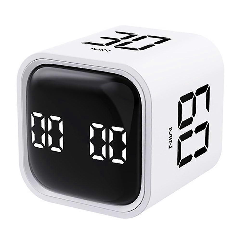 Digital Kitchen Timer with Gravity Sensor Control, USBC Rechargeable Countdown, White