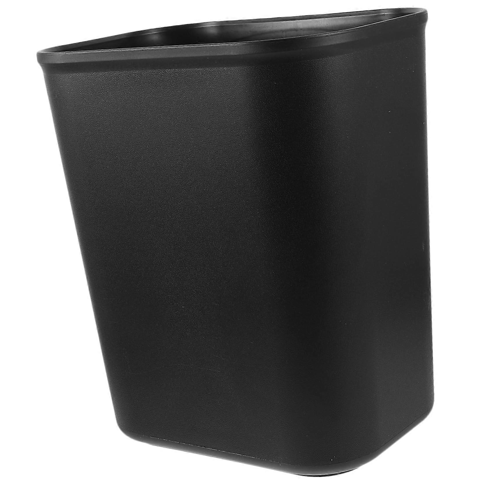 Small Trash Can for Bathroom and Office, Compact SpaceSaving Durable Bin, Easy to Clean Black