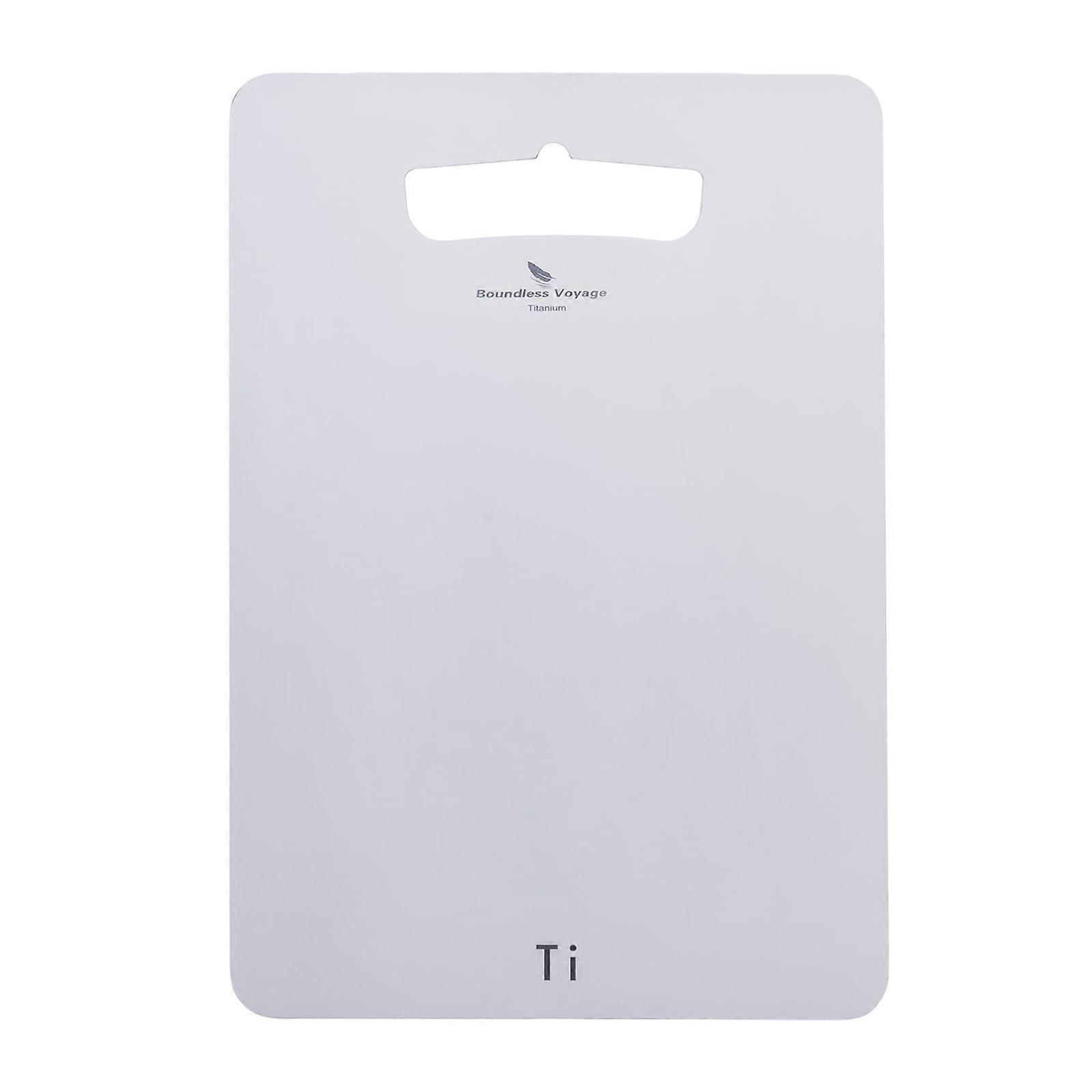Titanium Cutting Board for Kitchen and Camping, Lightweight Rustproof with Hanging Hole 20x30cm