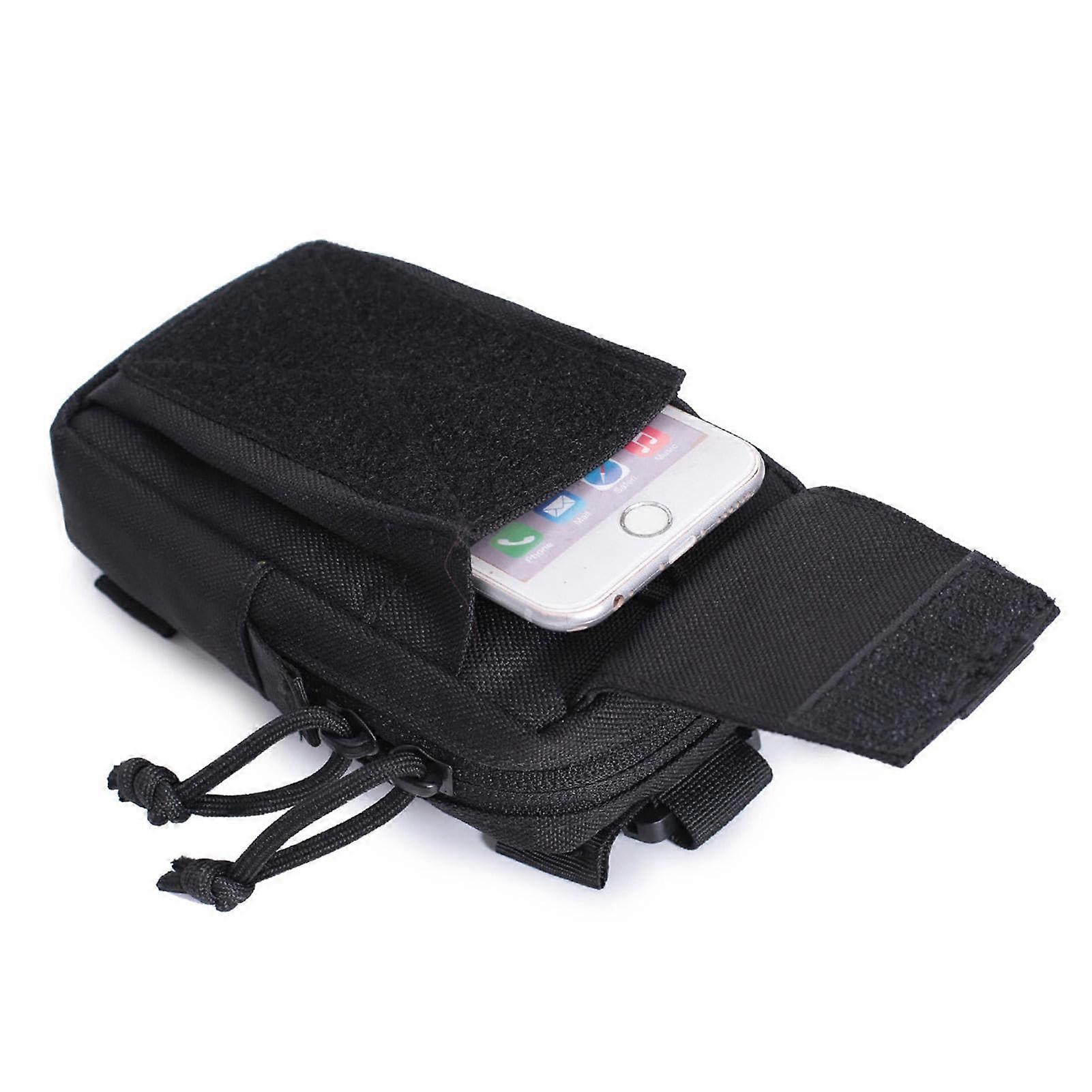 Backpack Strap Phone Pouch with Durable Nylon, Quick Access Shoulder Bag for Hiking Camping